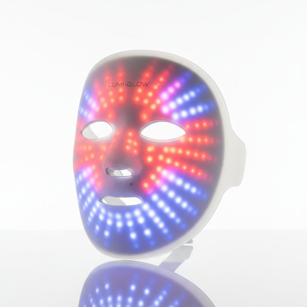 LED Light Therapy Face Mask with Red and Blue Lights