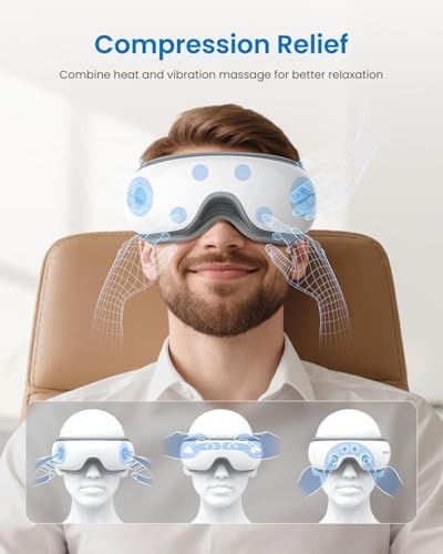 RENPHO Fathers Day Dad Gifts, Eye Massager with Heat, FSA Eligible HSA, Eye Mask for Head Tension, Birthday Gifts for Men Women Mom Husband, Sleep Mask for Eye Strain and Dry Eyes, Eyeris 1|B07SM61FCT