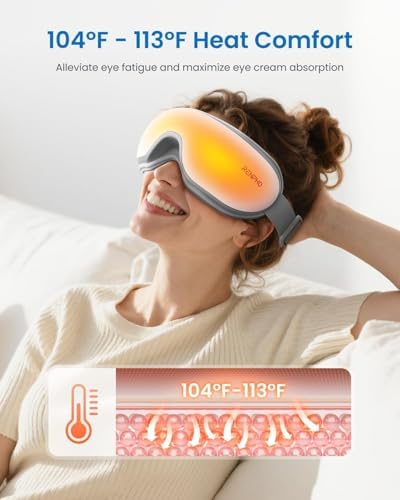 RENPHO Fathers Day Dad Gifts, Eye Massager with Heat, FSA Eligible HSA, Eye Mask for Head Tension, Birthday Gifts for Men Women Mom Husband, Sleep Mask for Eye Strain and Dry Eyes, Eyeris 1|B07SM61FCT