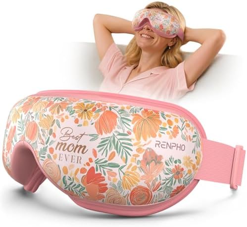 RENPHO Fathers Day Dad Gifts, Eye Massager with Heat, FSA Eligible HSA, Eye Mask for Head Tension, Birthday Gifts for Men Women Mom Husband, Sleep Mask for Eye Strain and Dry Eyes, Eyeris 1|B07SM61FCT