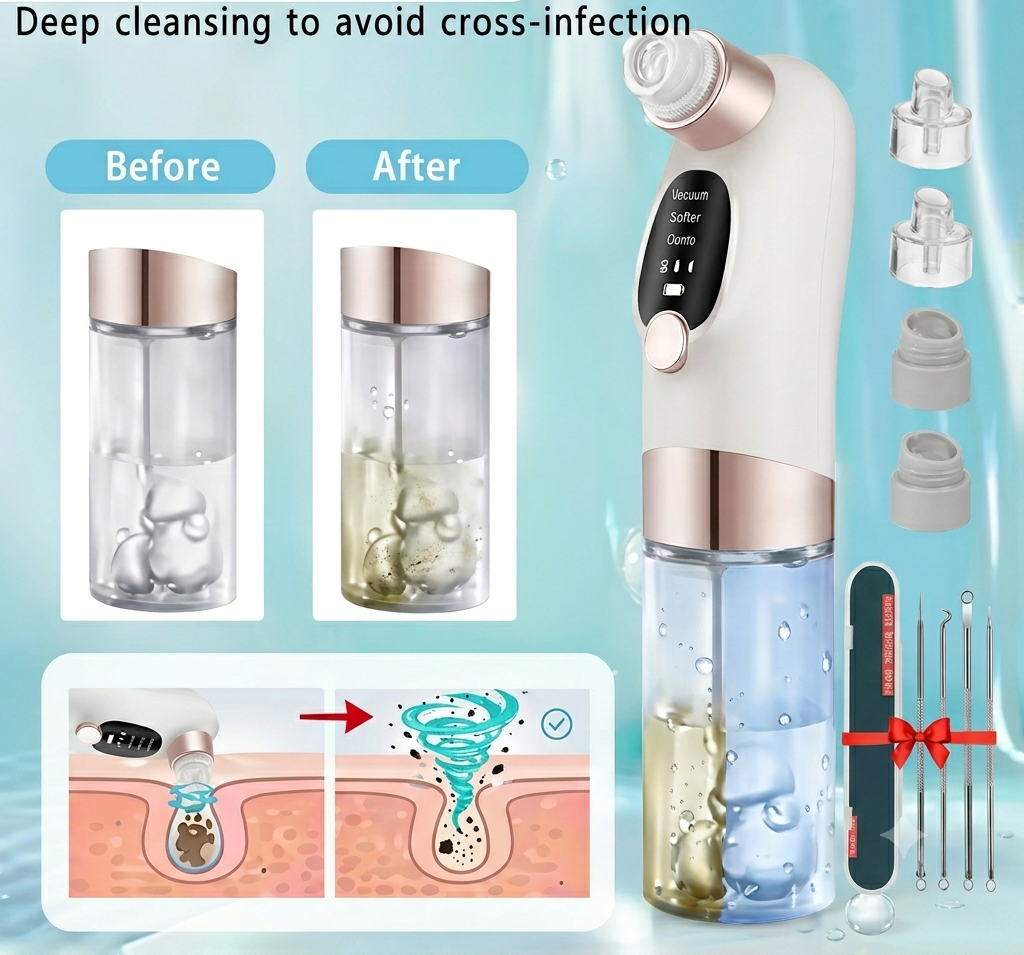 USB Rechargeable Blackhead, Pimple, Acne Remover Pore Vacuum