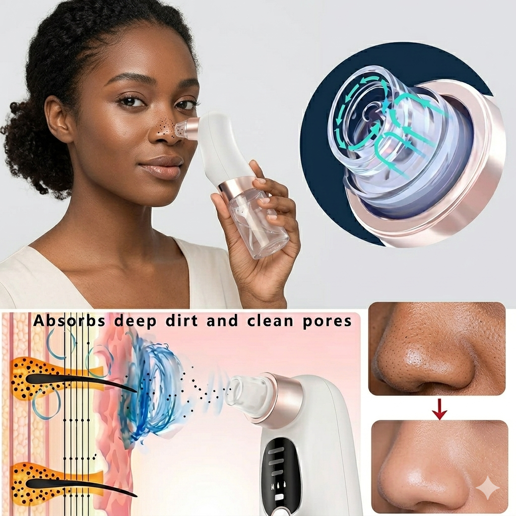 USB Rechargeable Blackhead, Pimple, Acne Remover Pore Vacuum
