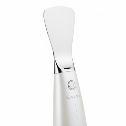Elvano Ultrasonic Skin Scrubber stainless steel spatula head close-up